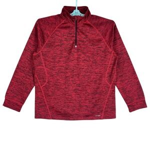 Tek Gear DryTek Men's Red & Black Quarter-Zip Pullover Sweatshirt Sz Medium NWOT